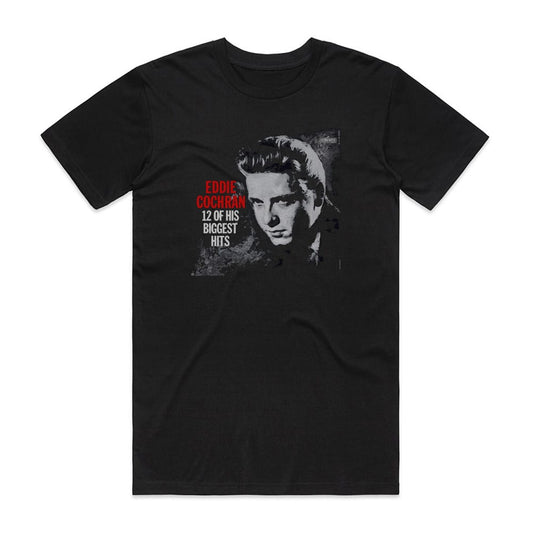 Eddie Cochran 12 Of His Biggest Hits T-Shirt Black