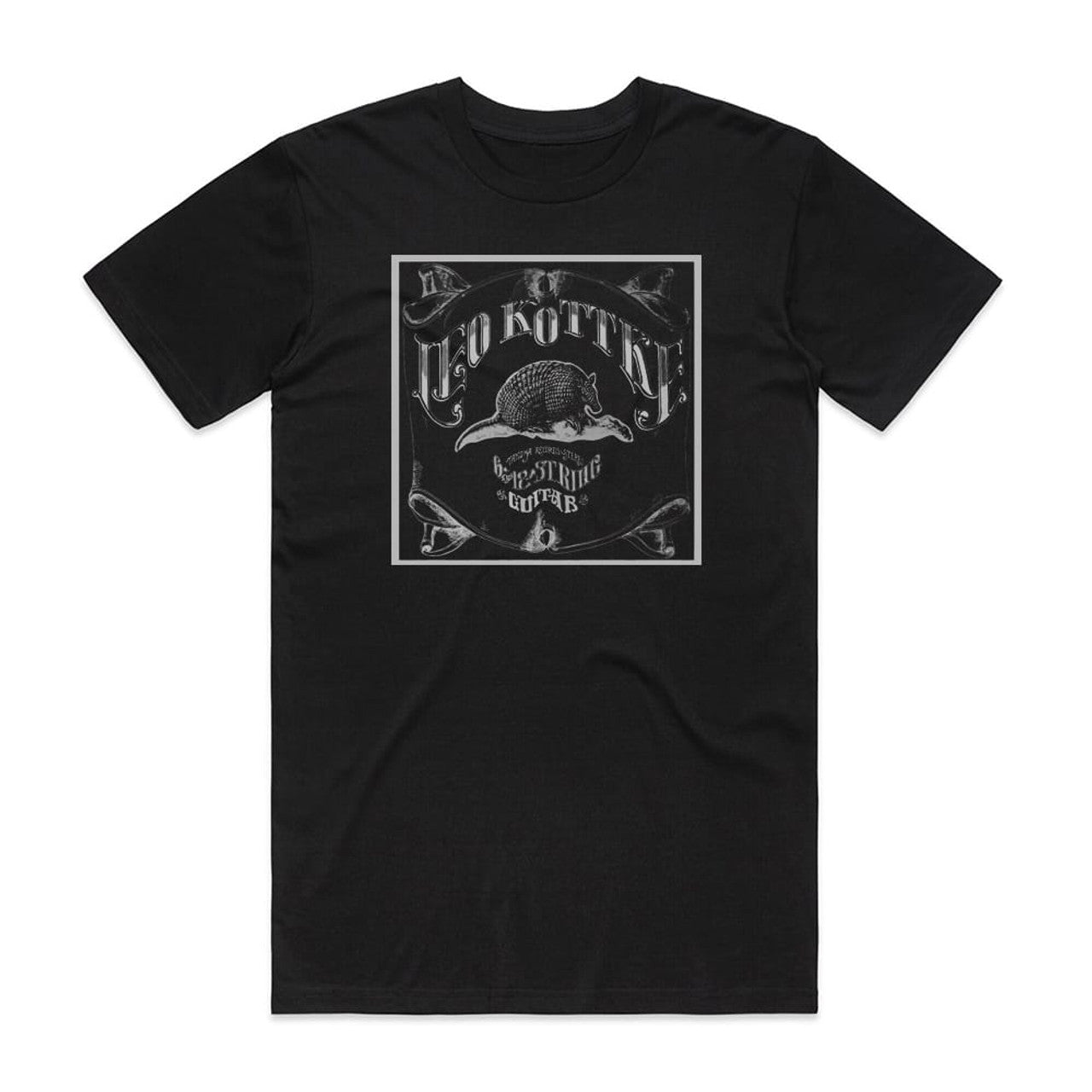 Leo Kottke 6 And 12 String Guitar T-Shirt Black