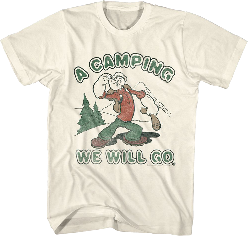 A Camping We Will Go Popeye T-Shirt