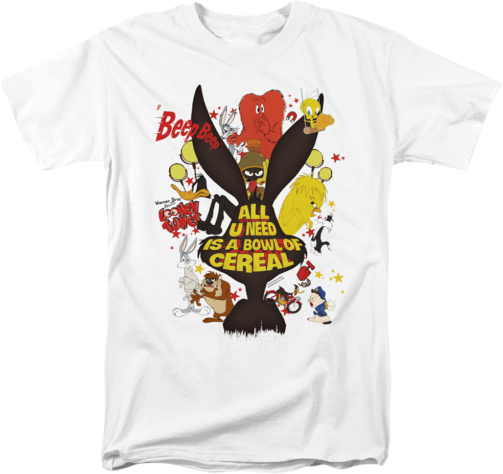 All U Need Is A Bowl Of Cereal Looney Tunes T-Shirt