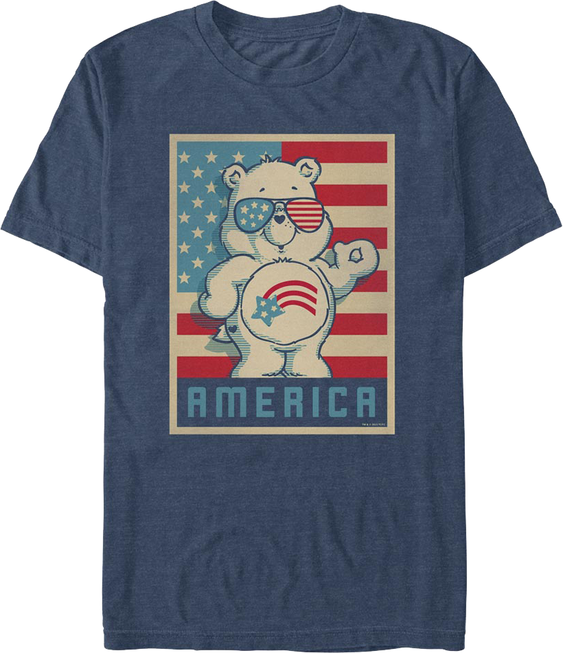 America Cares Bear Patriotic Pose Care Bears T-Shirt