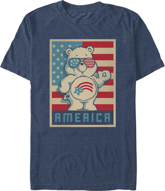 America Cares Bear Patriotic Pose Care Bears T-Shirt