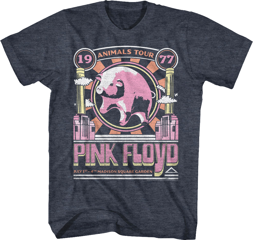 Animals Tour 1977 Poster Pink Floyd T-Shirt