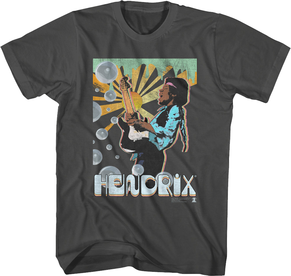 Artistic Bubbles Jimi Hendrix T-Shirt