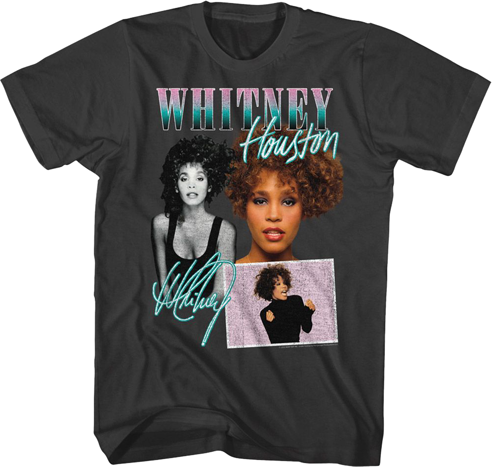 Autograph Collage Whitney Houston T-Shirt