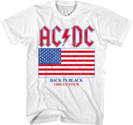 Back In Black 1980 US Tour ACDC T-Shirt