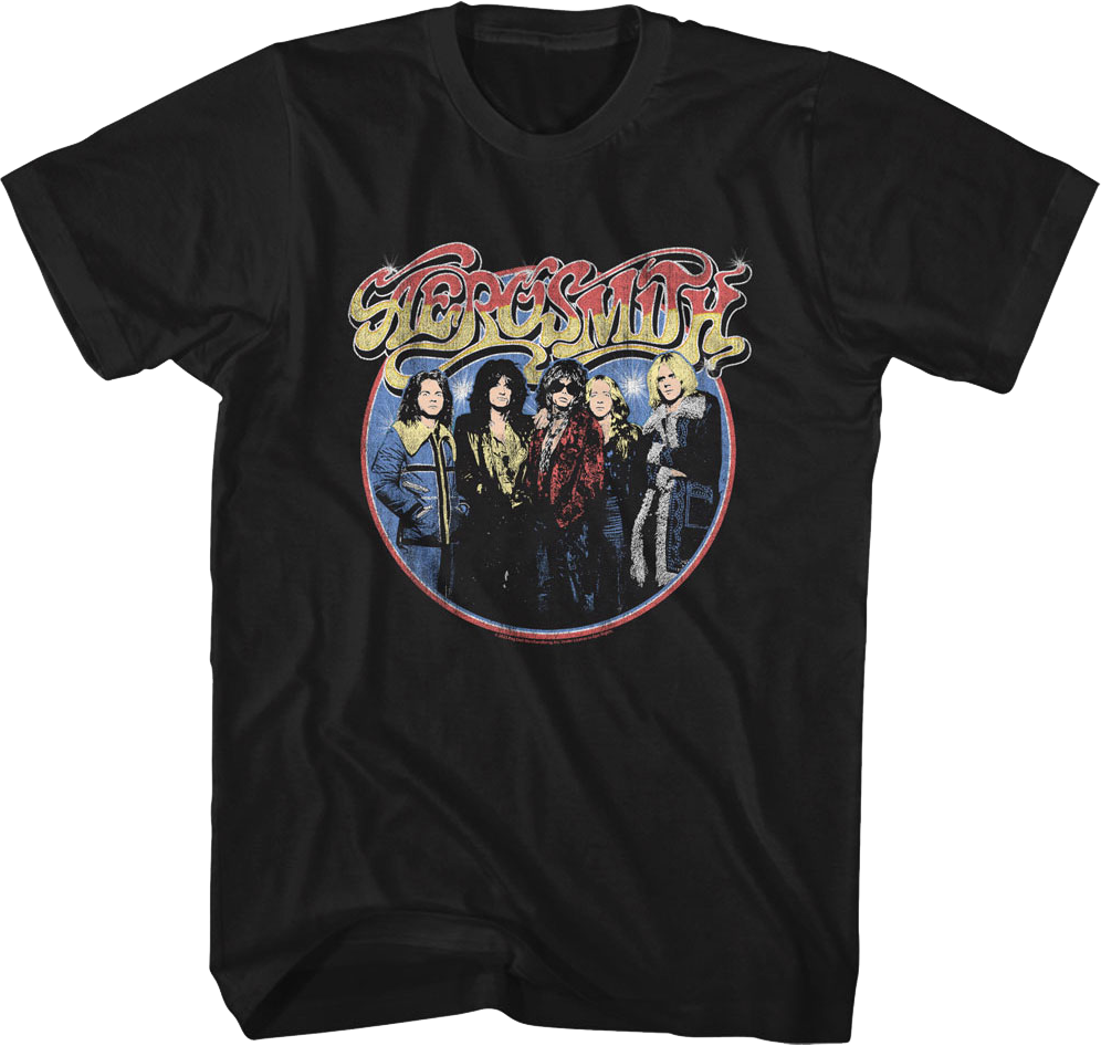 Band Photo Circle Aerosmith T-Shirt