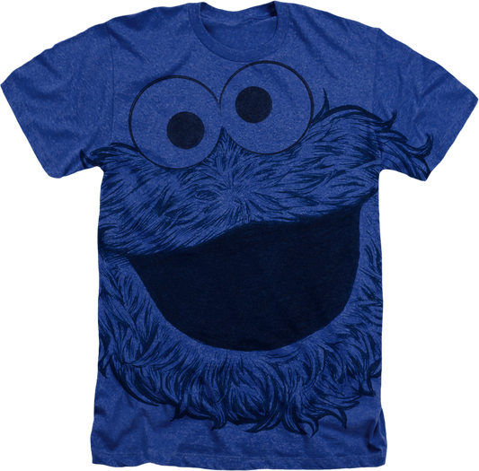 Big Print Cookie Monster Sesame Street T-Shirt