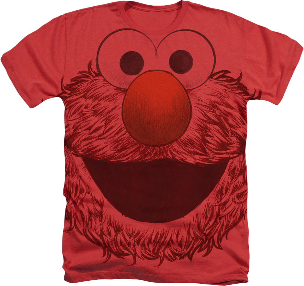 Big Print Elmo Sesame Street T-Shirt