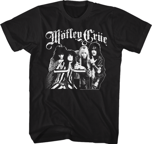 Black And White Band Photo Motley Crue T-Shirt