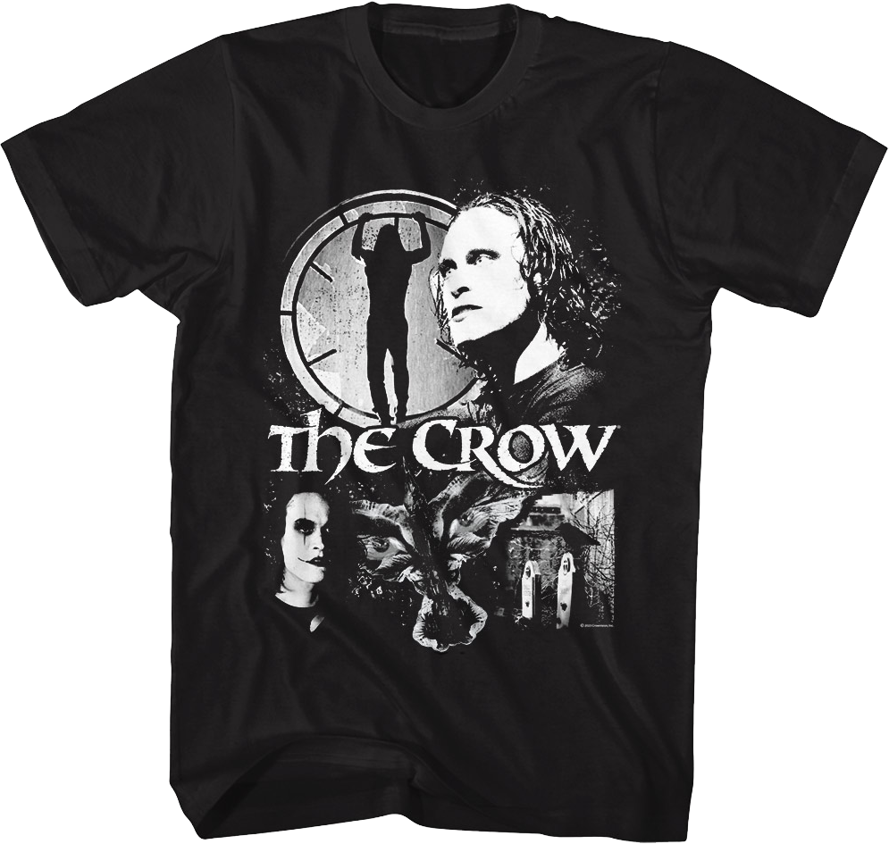 Black And White Collage The Crow T-Shirt