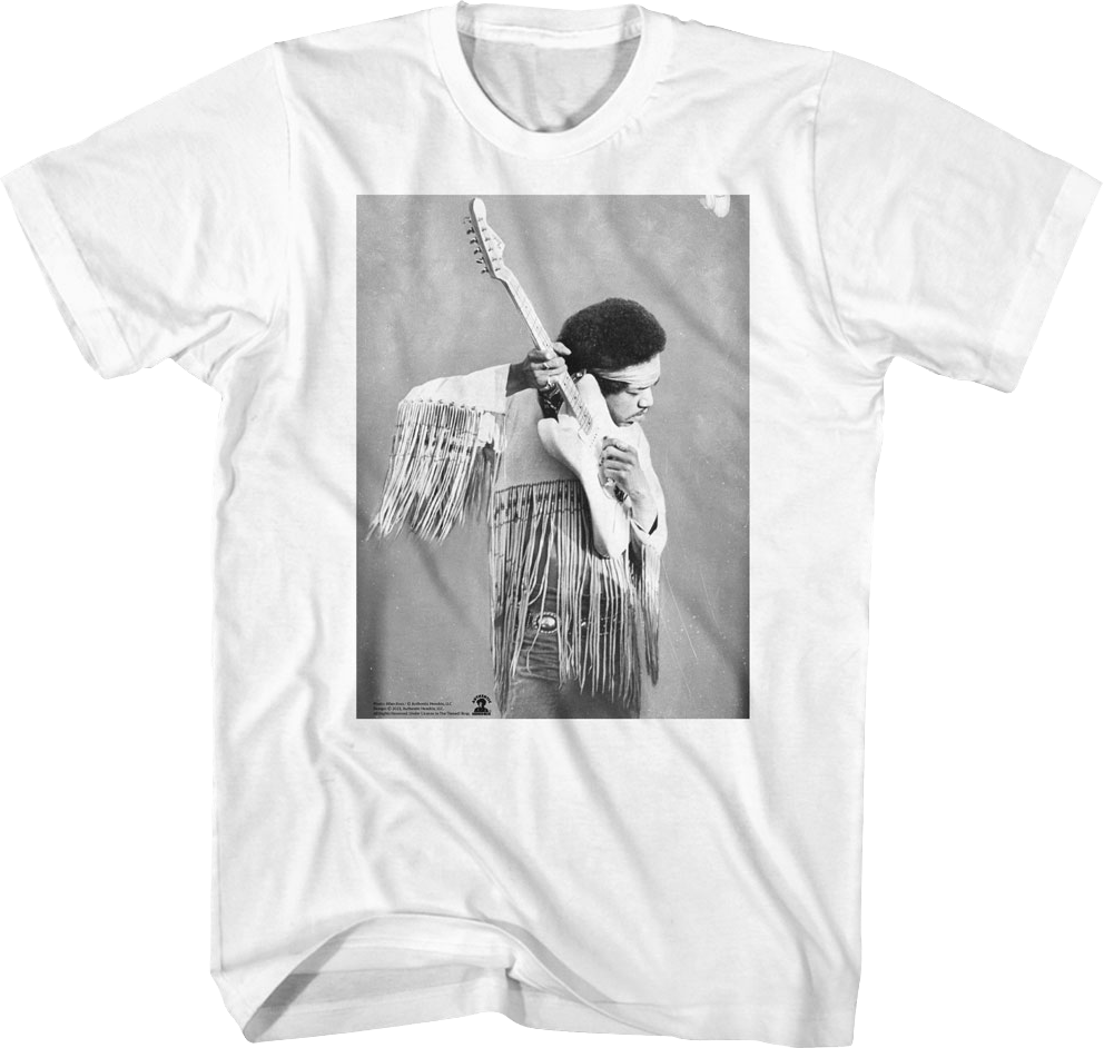 Black And White Guitar Photo Jimi Hendrix T-Shirt