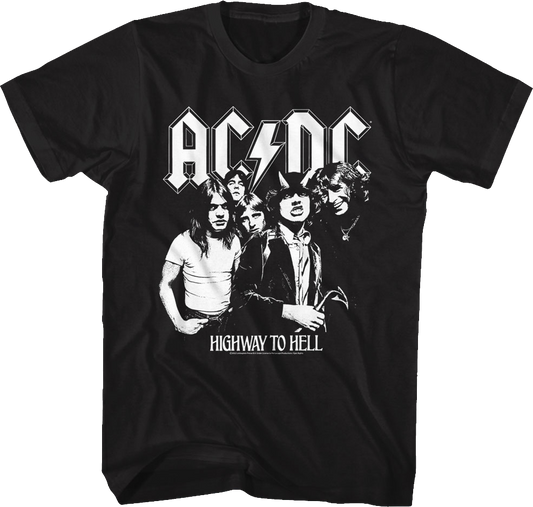 Black And White Highway To Hell ACDC Shirt