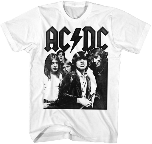 Black and White Highway To Hell ACDC T-Shirt