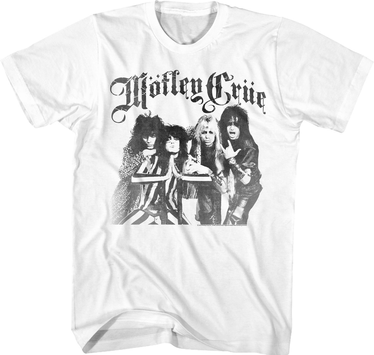 Black and White Motley Crue T-Shirt