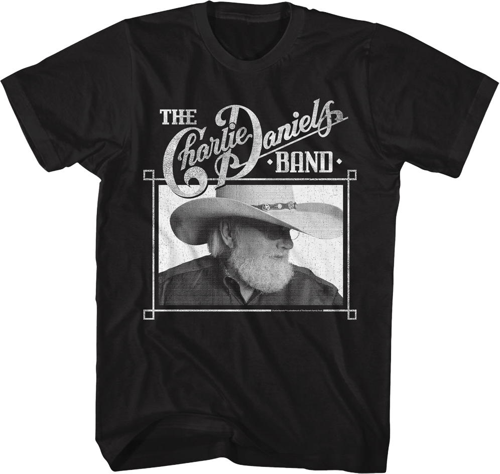 Black And White Photo Charlie Daniels Band T-Shirt