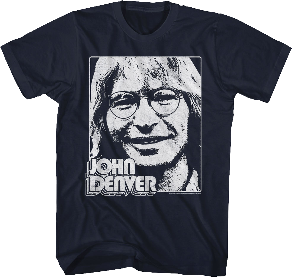 Black And White Photo John Denver T-Shirt