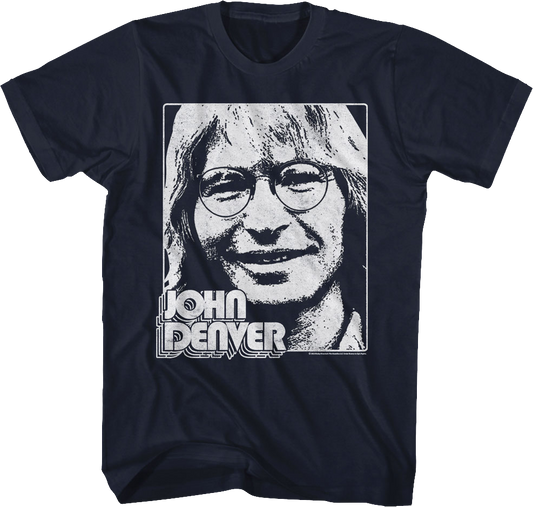 Black And White Photo John Denver T-Shirt