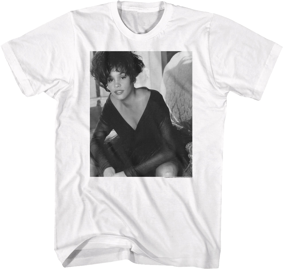 Black And White Photo Whitney Houston T-Shirt