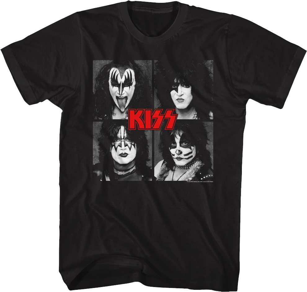 Black And White Photos KISS T-Shirt