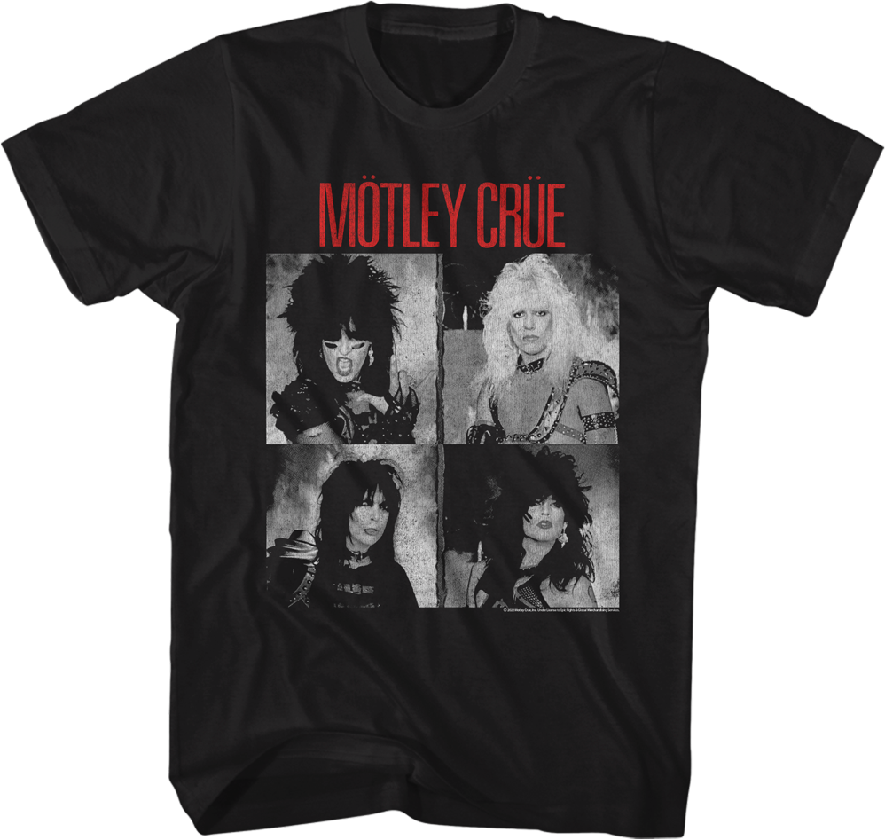 Black And White Photos Motley Crue T-Shirt