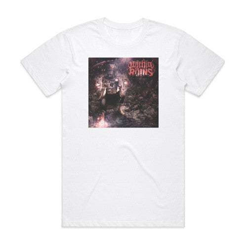 Within the Ruins Black Heart Album Cover T-Shirt White