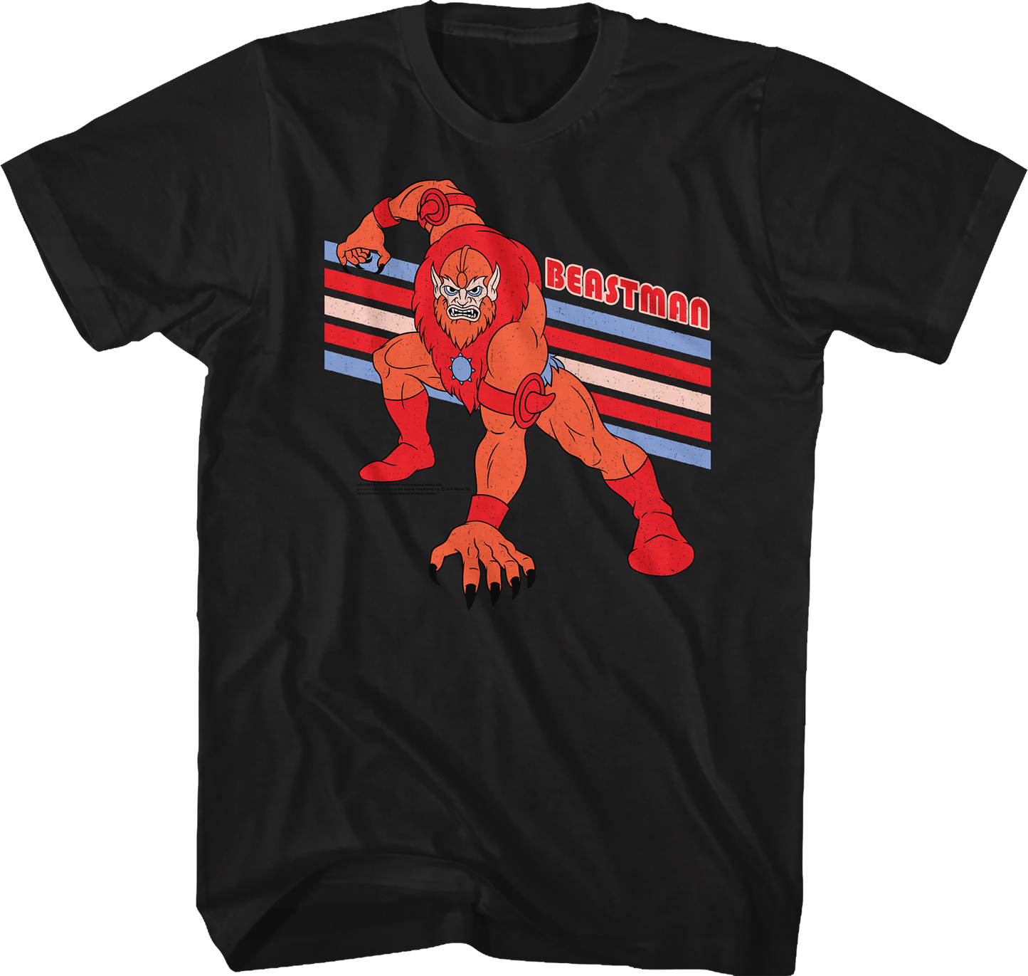 Black Retro Beast Man Masters of the Universe T-Shirt