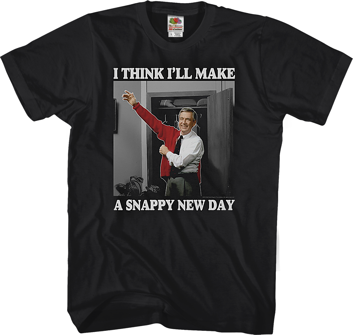 Black Snappy New Day Mr. Rogers T-Shirt