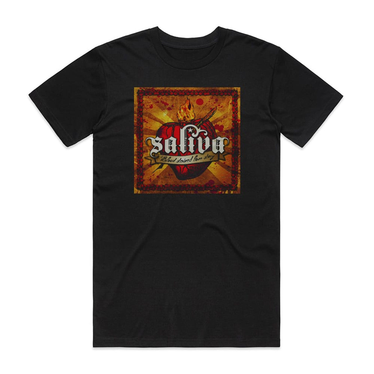 Saliva Blood Stained Love Story T-Shirt Black