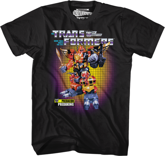 Box Art Predaking Transformers T-Shirt