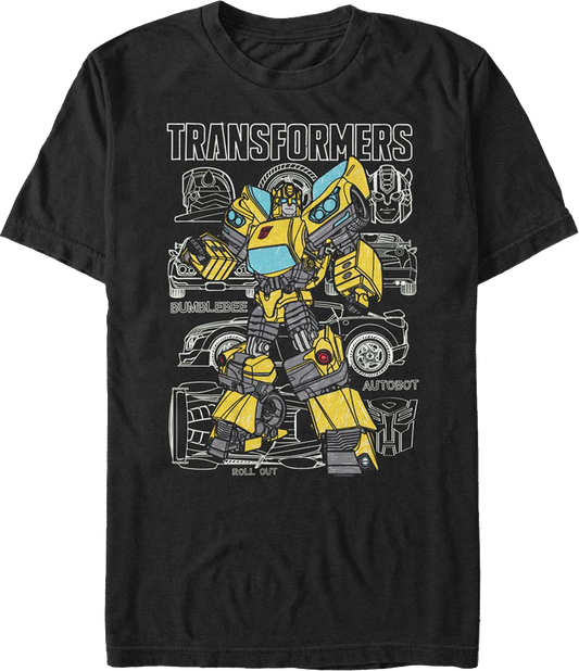 Bumblebee Diagram Transformers T-Shirt