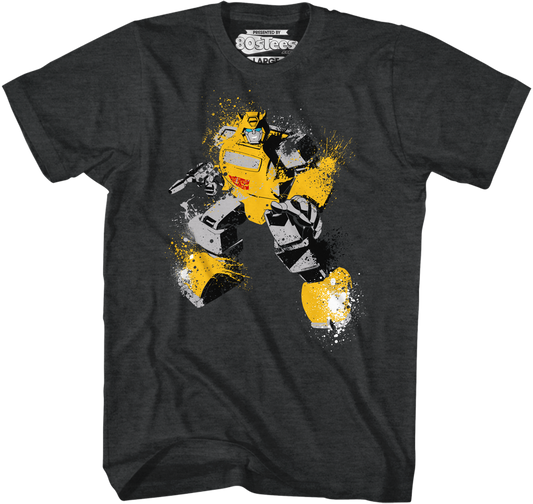 Bumblebee Paint Splatter Transformers T-Shirt