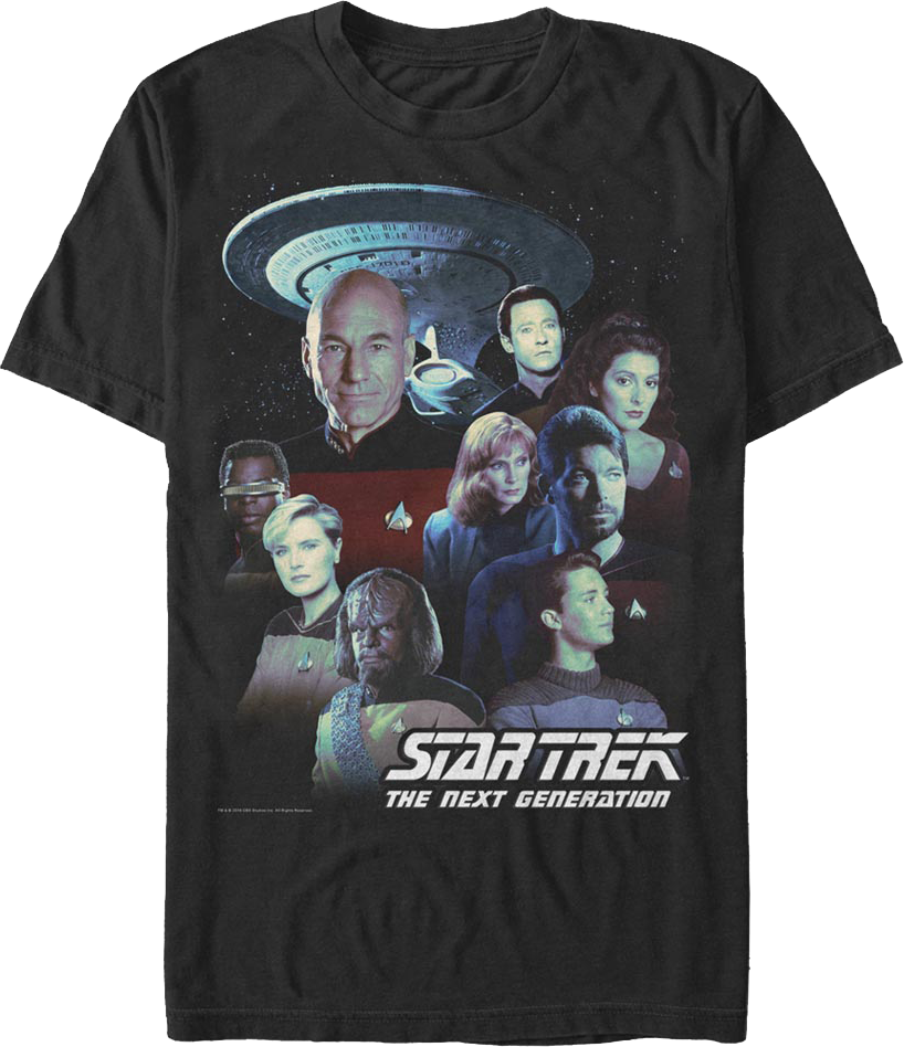 Cast Collage Star Trek The Next Generation T-Shirt