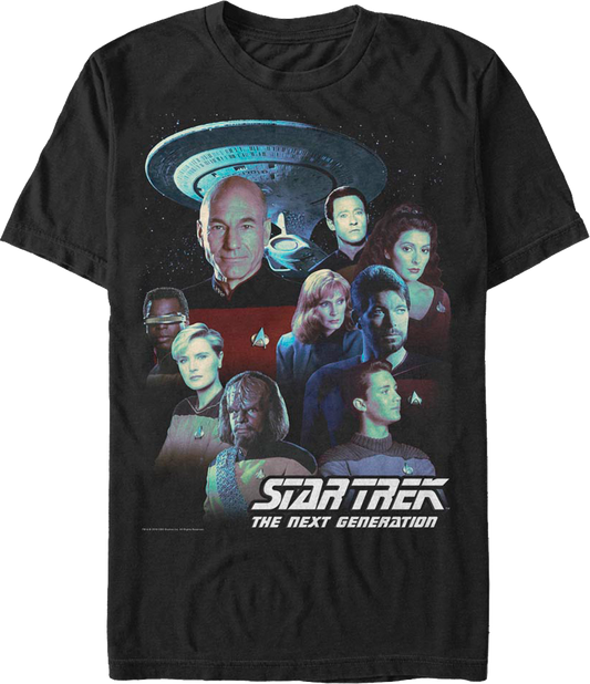 Cast Collage Star Trek The Next Generation T-Shirt