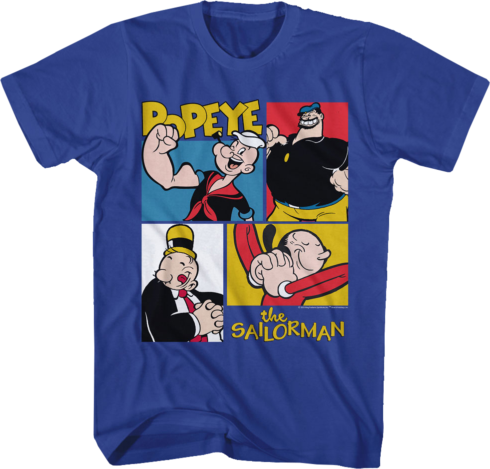 Character Squares Popeye T-Shirt