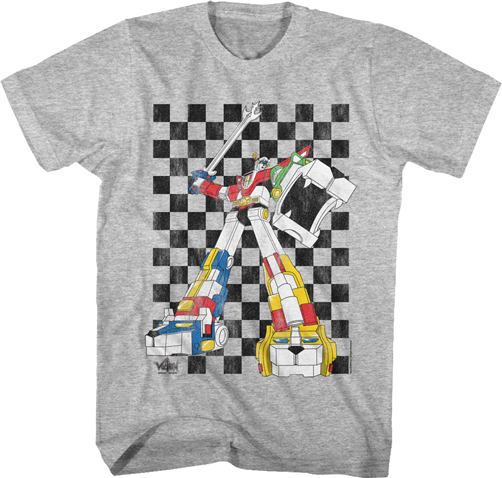 Checkerboard Defender Voltron T-Shirt