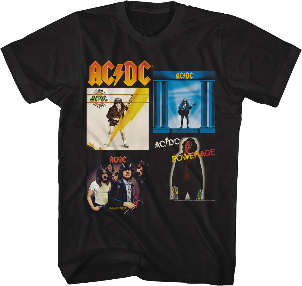 Classic Albums Collage ACDC Shirt