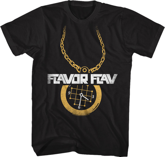 Clock Necklace Flavor Flav T-Shirt