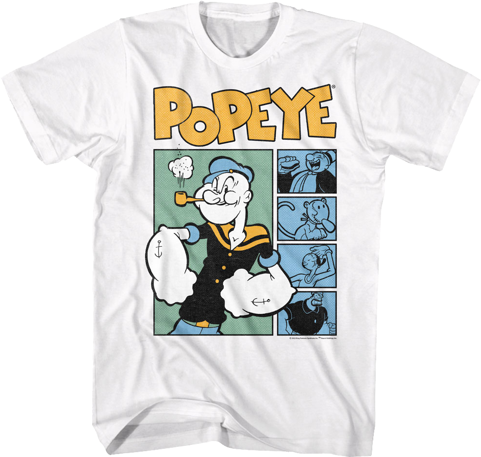 Comic Panels Popeye T-Shirt