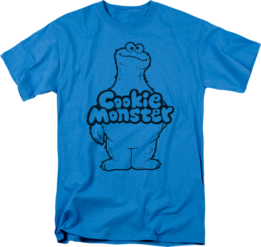 Cookie Monster Sketch Sesame Street T-Shirt