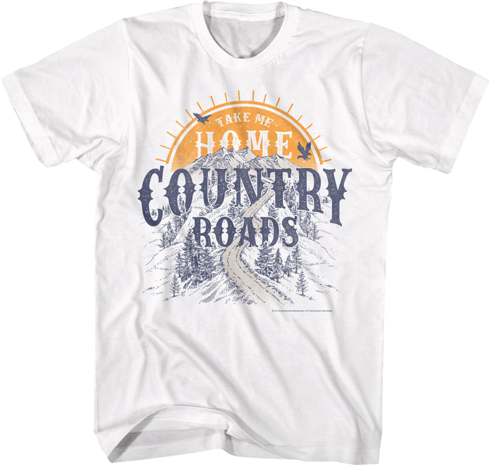 Country Roads Sunset John Denver T-Shirt