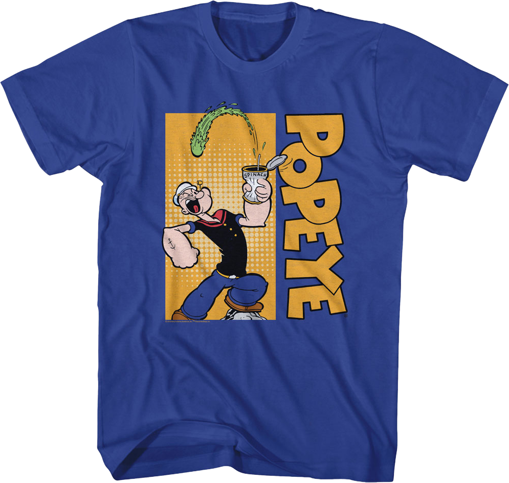 Crushing Spinach Can Popeye T-Shirt