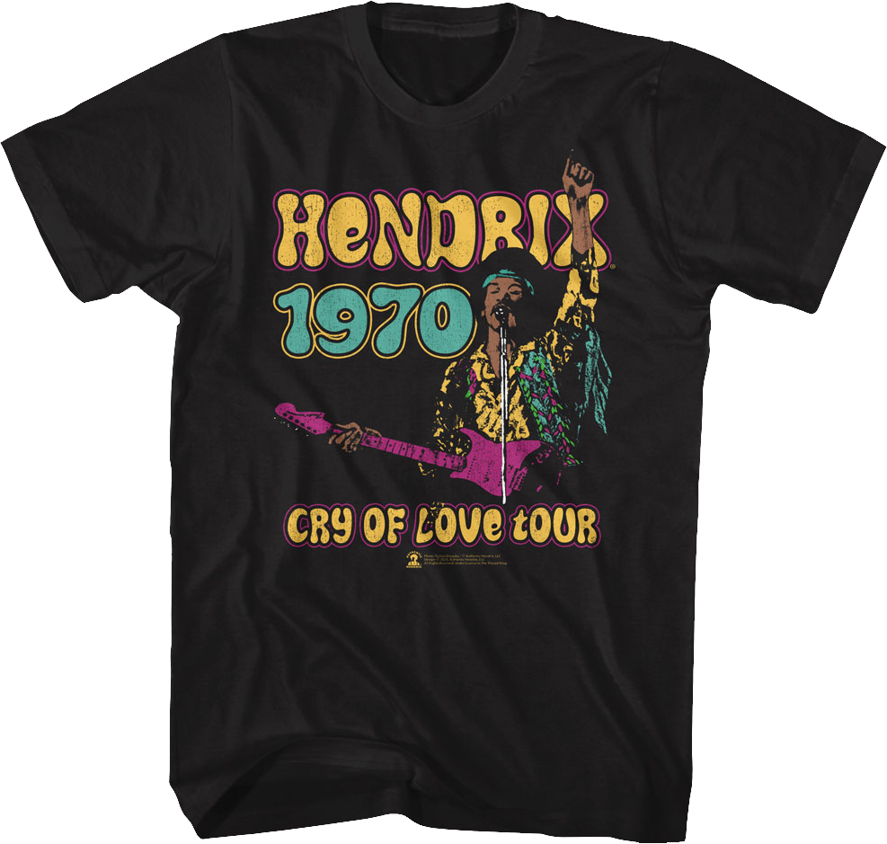 Cry Of Love Tour Jimi Hendrix T-Shirt