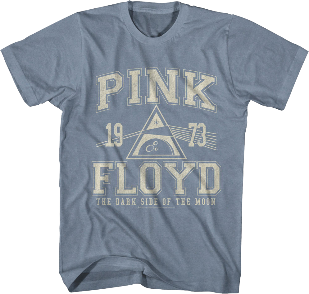 Dark Side of the Moon Athletic 1973 Logo Pink Floyd T-Shirt