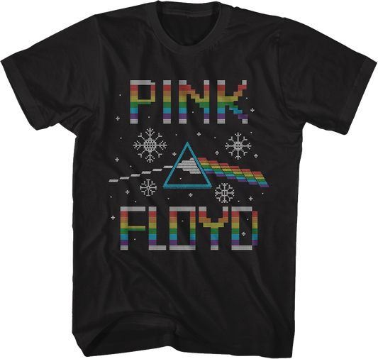 Dark Side of the Moon Faux Ugly Christmas Sweater Pink Floyd T-Shirt