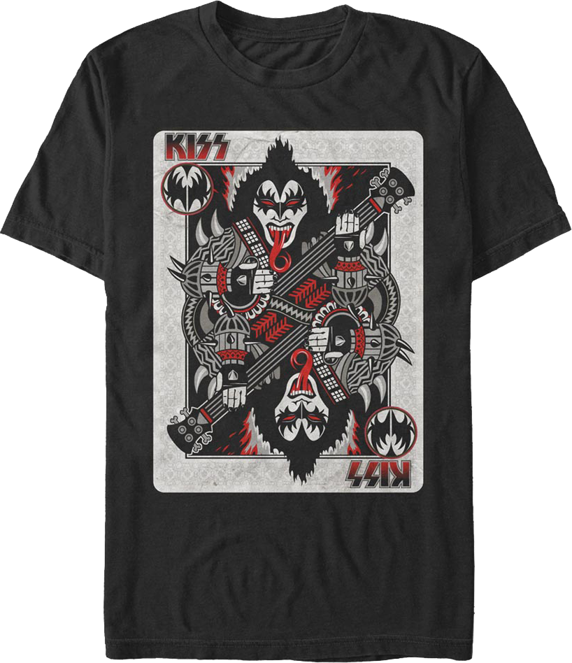 Demon Playing Card KISS T-Shirt