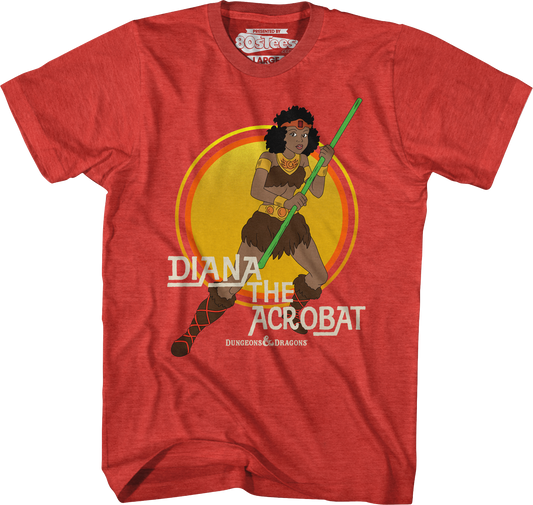 Diana The Acrobat Retro Circle Dungeons & Dragons T-Shirt