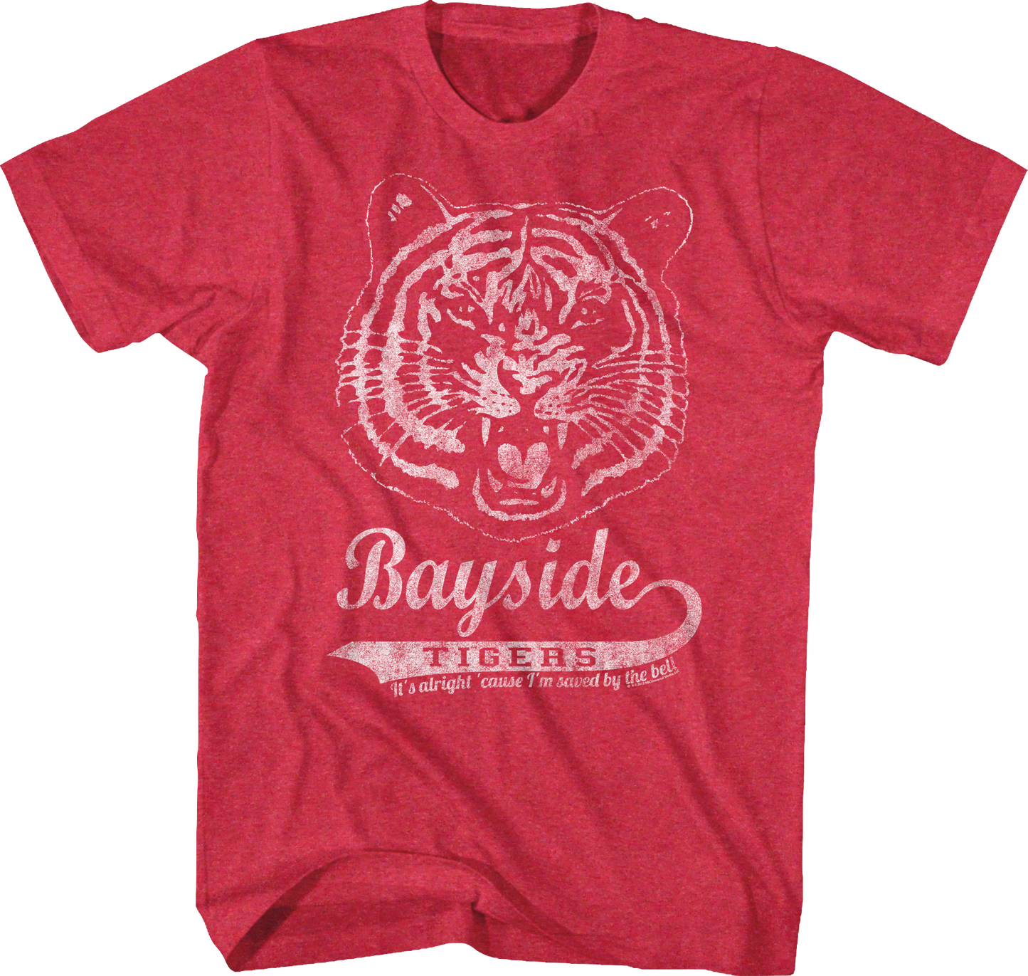 Distressed Bayside Tigers Logo Saved By The Bell T-Shirt