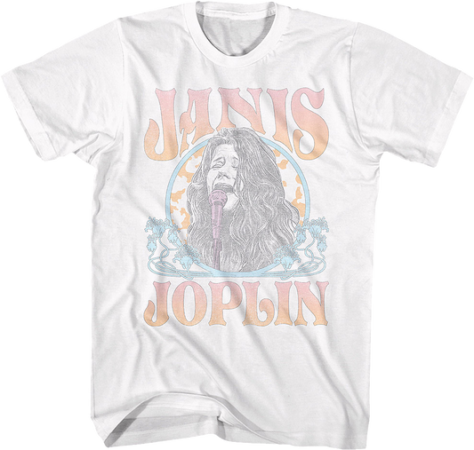 Distressed Circle Janis Joplin T-Shirt