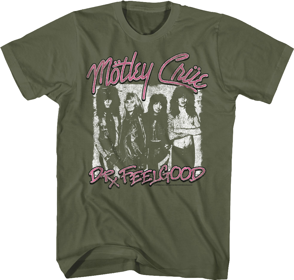 Distressed Dr. Feelgood Poster Motley Crue T-Shirt